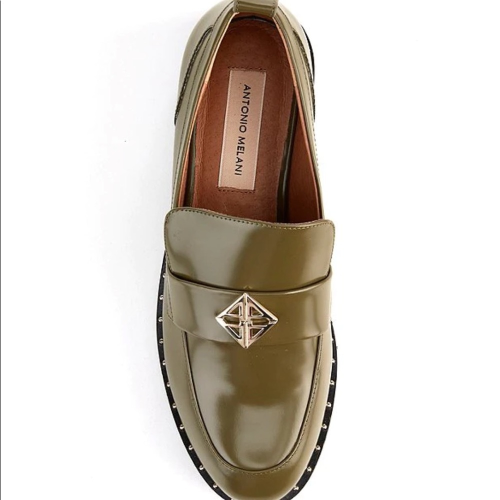 Antonio Melani Arrllo Leather Lug Sole Loafers - Picture 7 of 8